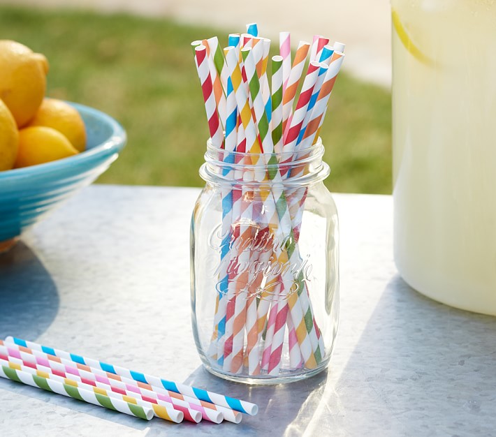 Striped Straws set