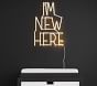 &quot;I'm New Here&quot; LED Sentiment Wall Light