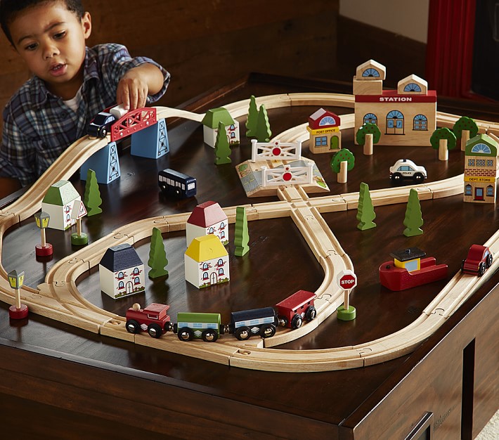 Town and Country Wooden Train Set Kids Toys Pottery Barn Kids