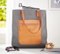 Gray Canvas Leather Tote