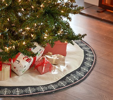 Pottery barn tree skirts discount