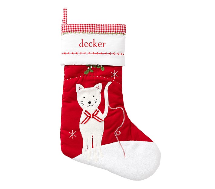 Cat Mini Quilted Stocking