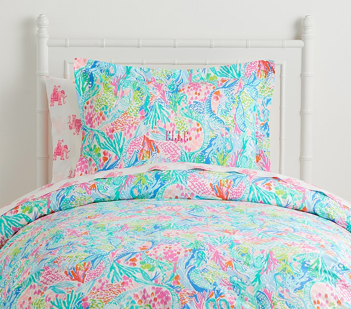 Lilly Pulitzer Mermaid Cove Organic Duvet Cover &amp; Shams