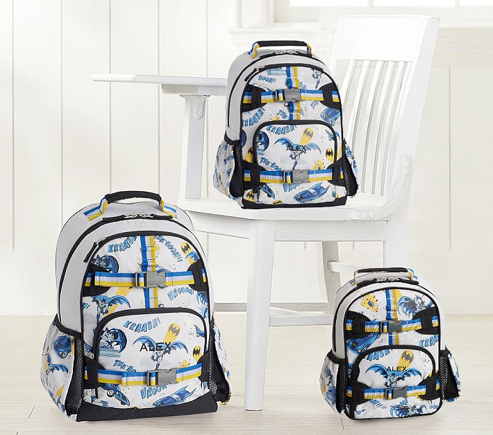 Pottery barn offers SET Batman Backpack (large) & Cold Lunchbox and Spencer Box