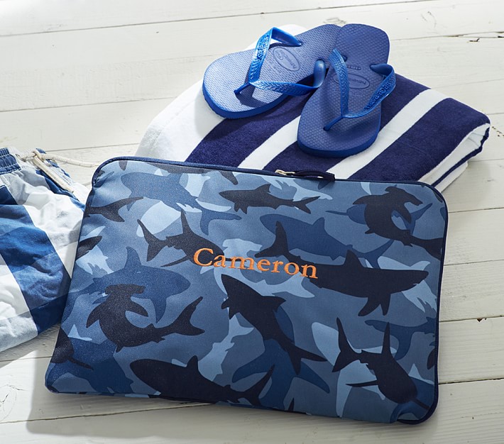 Mackenzie Navy Shark Camo Wet&#47;Dry Pouch