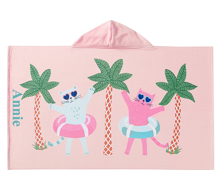 Beach Cat Kid Beach Hooded Towel