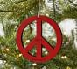 Personalized Wooden Peace Sign Ornament