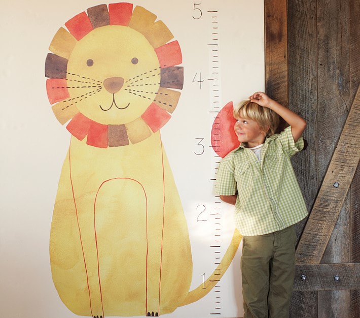 Lion Growth Chart Wall Decal