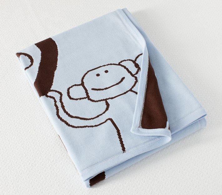 Monkey See, Monkey Do Stroller Blanket