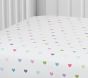 Multi Colored Heart Crib Fitted Sheet