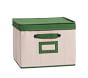 Green Contrast Border Lidded Storage