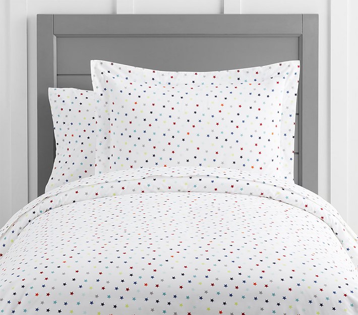 Multi Mini Star Organic Duvet Cover &amp; Shams