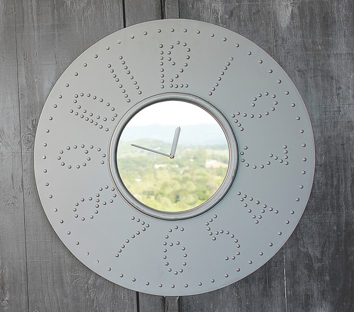 Rivet Mirror Clock