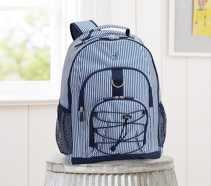 Navy Mini Stripe Backpack