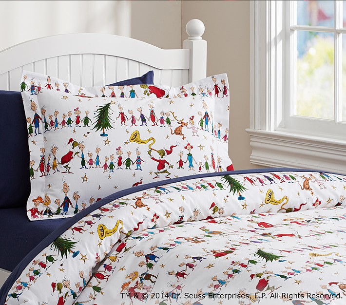 Dr. Seuss's The Grinch&#8482; Flannel Duvet Cover & Shams