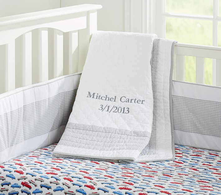 Gingham crib bedding on sale