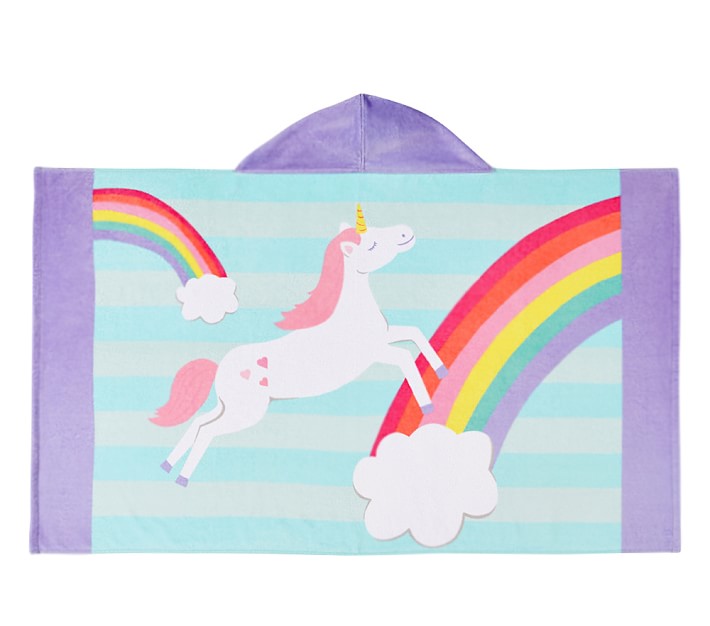 Classic Unicorn Kid Beach Hooded Towel