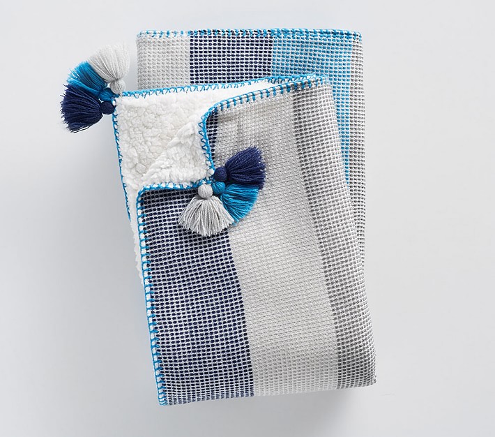 Woven Stripe Baby Blanket