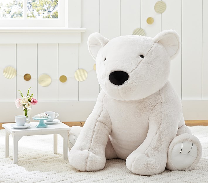 Faux Fur Jumbo Polar Bear Plush