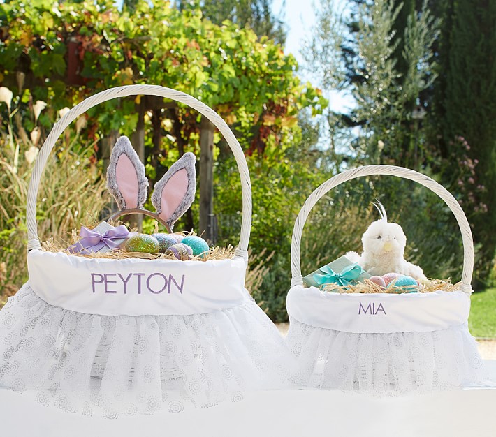 Glitter Printed Easter Basket Liners