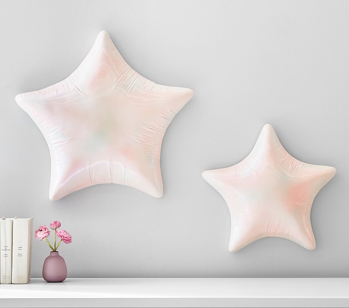 Iridescent Star Balloon Wall Decor, Set of 2