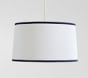 White&#47;Navy Drum Flush Mount Light