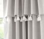 Evelyn Linen Blend Valance Tassel Blackout Curtain