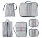 Mark &amp; Graham Navy/White Stripe Packing Cubes, Set of 6