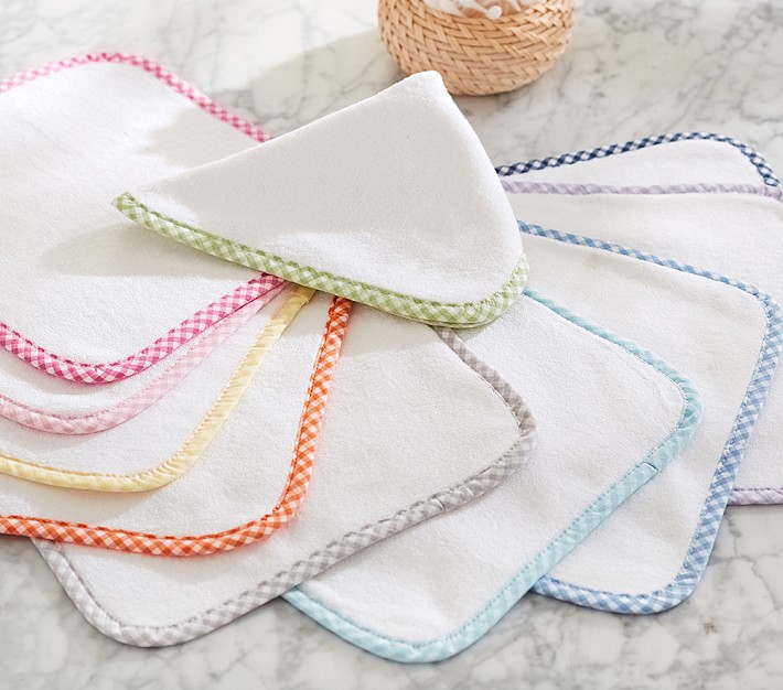 Gingham Washcloths - Set of 3