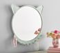 Turqouise Ceramic Kitty Mirror