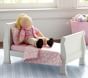 Doll Sleigh Bed and Polka Dot Bedding