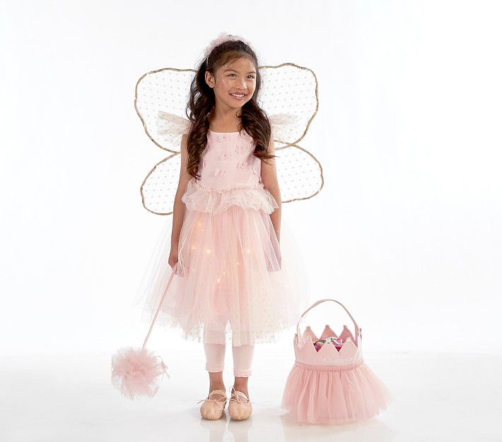 Kids Light Up Pink Flower Magical Fairy Halloween Costume