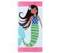 Dark Brown Mermaid Kid Beach Towel