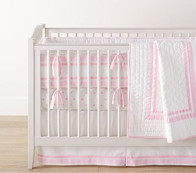 Light Pink Harper Baby Bedding Crib Bedding Pottery Barn Kids