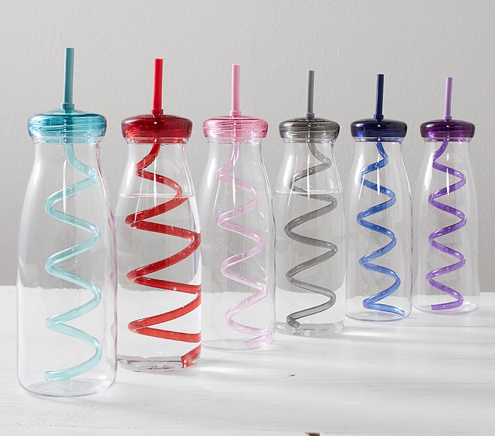 Novelty Straw Tumblers, Gray