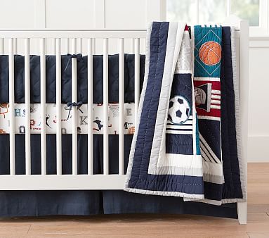 Crib sports bedding on sale