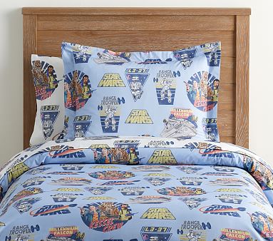 Stars Wars Pottery Barn purchases Kids Full Queen Bed 100% Organic Cotton Duvet Cover