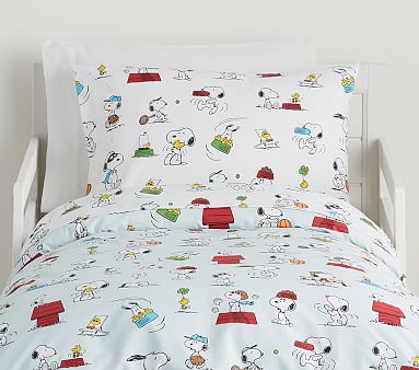 Organic Peanuts Toddler Duvet Cover Pottery Barn Kids