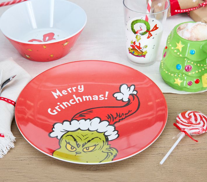 The grinch bundle plates, Large selling bowls and mug set