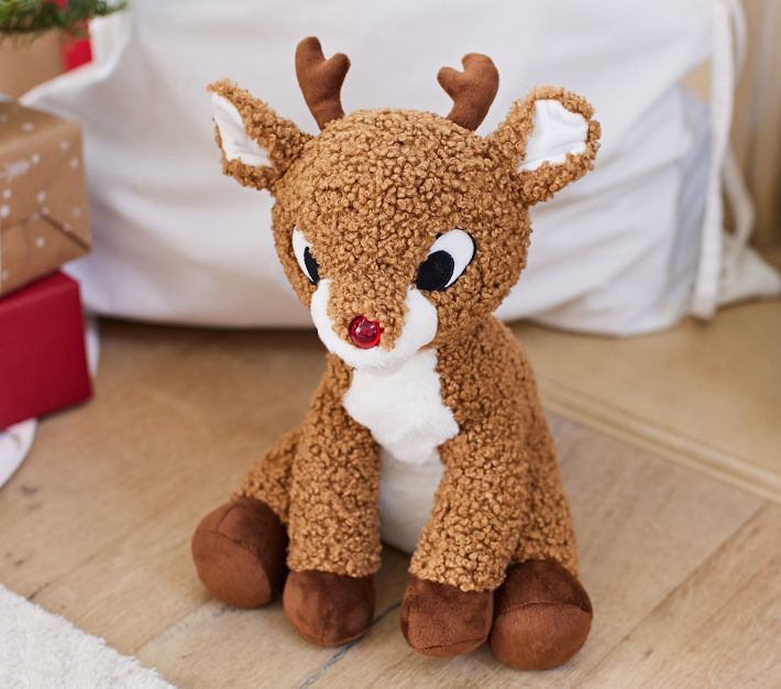 Rudolph plush light up nose online