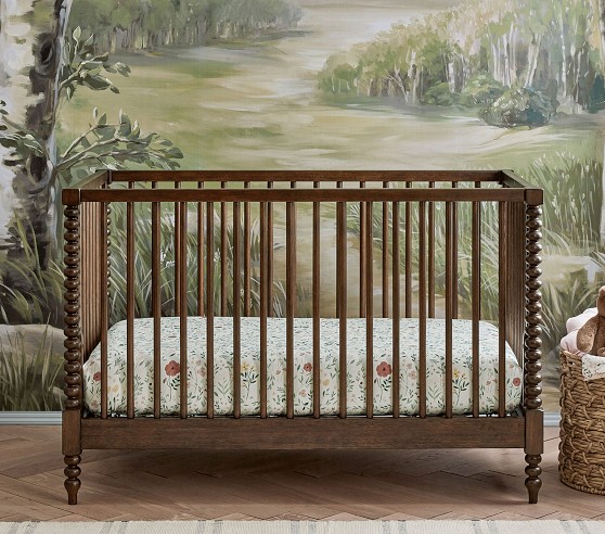 Chris Loves Julia Turned Wood Convertible Crib