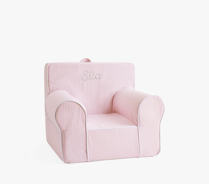 My First Anywhere Chair&#174;, Blush Oxford Stripe Slipcover Only