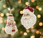 Santa &#38; Snowman Mercury Glass Ornaments