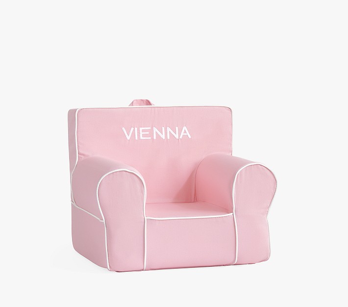 My First Anywhere Chair&#174;, Light Pink with White Piping Slipcover Only