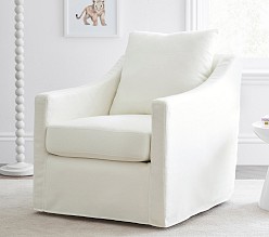 Ayden Slipcovered Swivel Glider