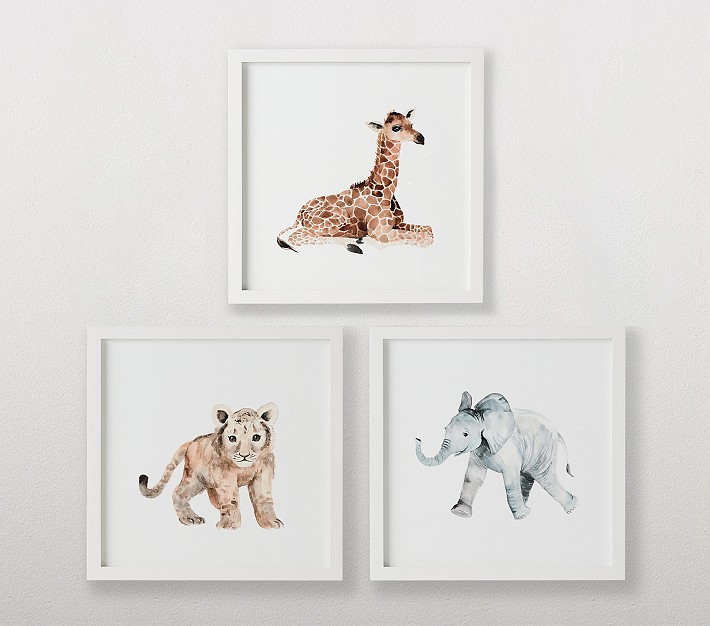 Nursery Animal Framed Art (14&quot;)