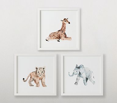 Nursery Animal Framed Art 14 Pottery Barn Kids
