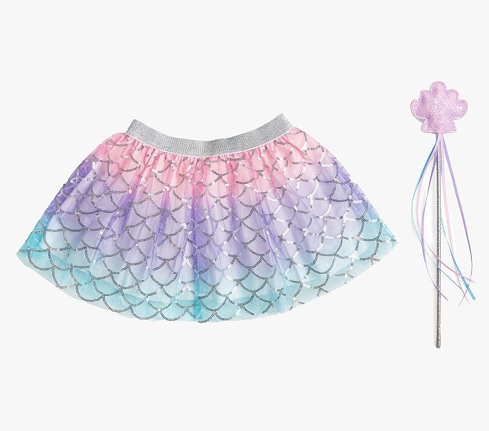 Sweet Wink Sparkling Mermaid Tutu &amp; Wand Kids Costume