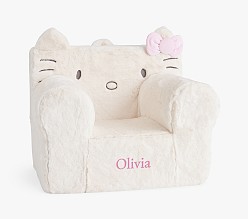 Oversized Anywhere Chair®, Hello Kitty® Faux-Fur Ivory Slipcover Only