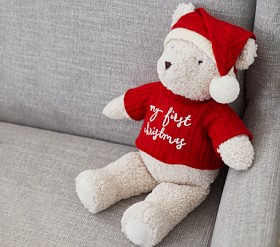 My First Christmas Santa Bear Plush Pottery Barn Kids